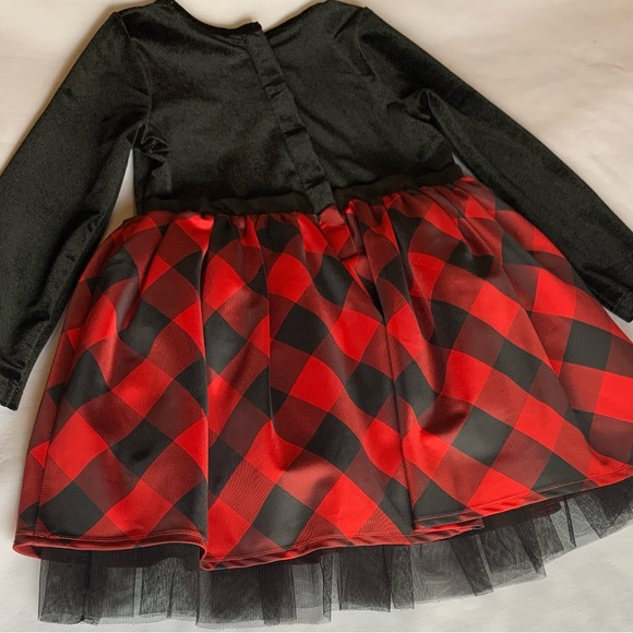 Cat & Jack plaided velvet dress size 3T - Picture 3 of 4